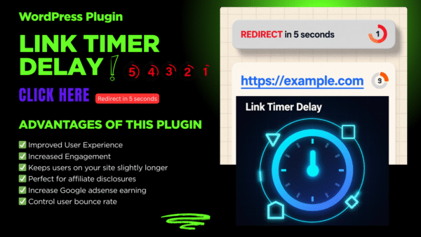 Link timer Delay plugin | Countdown plugin